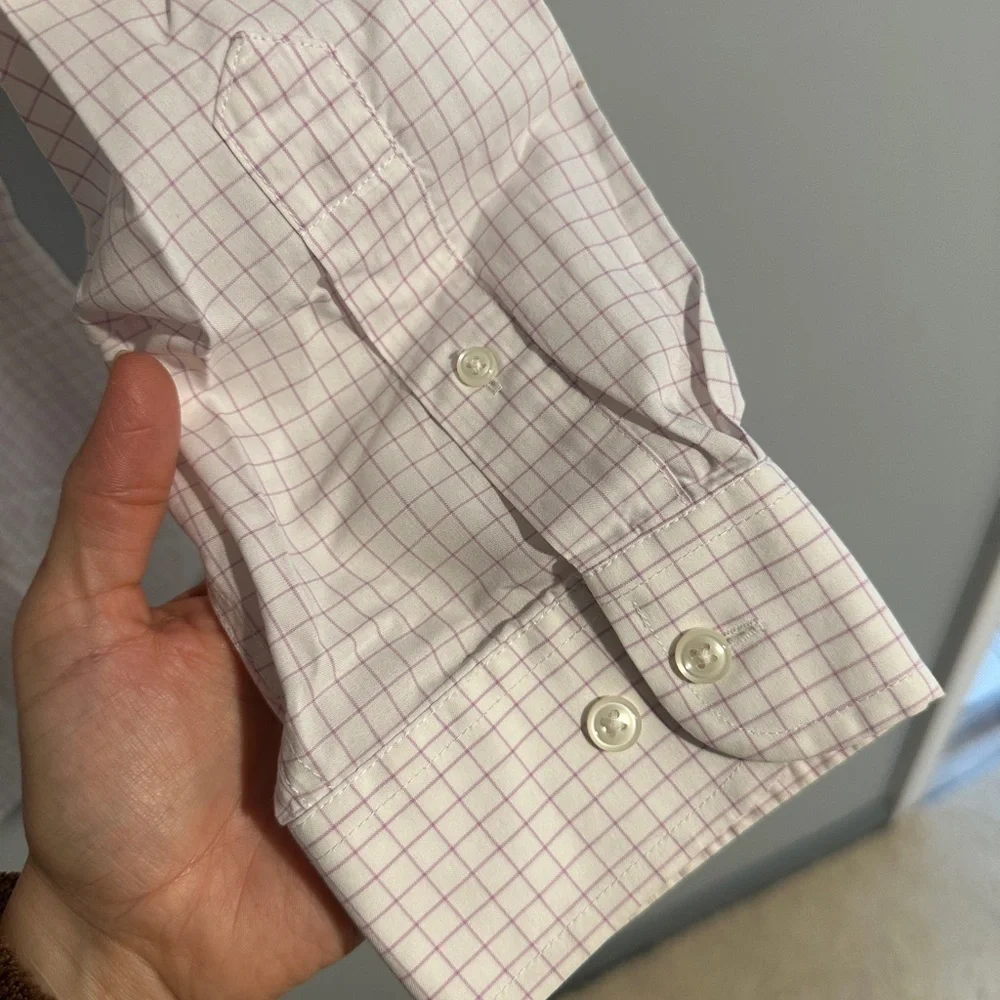 L.L. Bean Men's Light Pink Checkered Shirt
